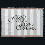 Mr. and Mrs. Click to Customize Color Stripes Decke<br><div class="desc">Achten Sie darauf, die Farbe für die Vorderseite und Rückseite von Produkten mit zwei Seiten oder mehreren Elementen anzupassen. Ändern Sie die Farbe des vertikalen Streifendesigns ganz einfach von ihrem voreingestellten Grauton und Weiß zu einer beliebigen Farbe Ihrer Wahl in einem Schritt. Klicken Sie einfach auf den Knopf "Jetzt anpassen!",...</div>