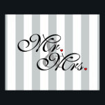 Mr. and Mrs. Click to Customize Color Stripes Poster<br><div class="desc">Achten Sie darauf, die Farbe für die Vorderseite und Rückseite von Produkten mit zwei Seiten oder mehreren Elementen anzupassen. Ändern Sie die Farbe des vertikalen Streifendesigns ganz einfach von ihrem voreingestellten Grauton und Weiß zu einer beliebigen Farbe Ihrer Wahl in einem Schritt. Klicken Sie einfach auf den Knopf "Jetzt anpassen!",...</div>