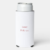 Mr. and Mrs Custom Surname Double Hearts Date Selters Dosenkühler (Seltzer Rückseite)