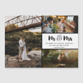 Mr. and Mrs. Dankeschön Foto Collage Magnetkarte (Vorderseite)