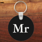 Mr and Mrs | elegant modern matching couple Schlüsselanhänger (Vorderseite)
