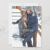 Mr. And Mrs. Elegant Script and Foto Wedding Save The Date (Rückseite)