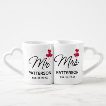 Mr. and Mrs. Elegant Script Custom Wedding Monogra