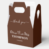 Mr and Mrs Elegant Simple | Brown Geschenkschachtel (Geöffnet)