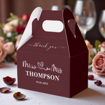 Mr and Mrs Elegant Simple | Deep Burgundy