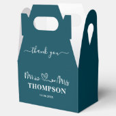 Mr and Mrs Elegant Simple | Deep Teal Geschenkschachtel (Geöffnet)