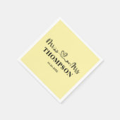 Mr and Mrs Elegant Simple | Pale Yellow Serviette (Ecke)