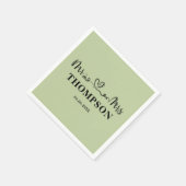 Mr and Mrs Elegant Simple | Sage Green Serviette (Ecke)