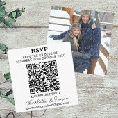Mr. And Mrs Foto Elegant Script QR Code UAWG Begleitkarte