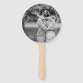 Mr. and Mrs Foto Simple Elegant Wedding Fächer (Rückseite)