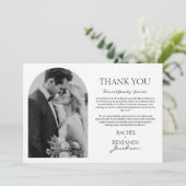 Mr. and Mrs. Foto Wedding Danke Foil Card (Stehend Vorderseite)