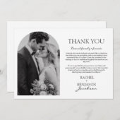 Mr. and Mrs. Foto Wedding Danke Foil Card (Vorne/Hinten)