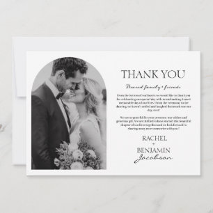 Mr. and Mrs. Foto Wedding Danke Foil Card