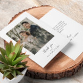 Mr. and Mrs. Foto Wedding Danke Foil Card