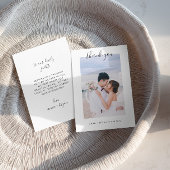 Mr. and Mrs. Foto Wedding Danke Foil Card