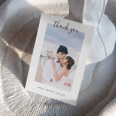 Mr. and Mrs. Foto Wedding Danke Foil Card