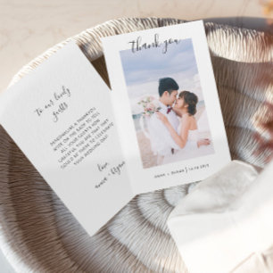 Mr. and Mrs. Foto Wedding Danke Foil Card