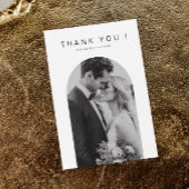 Mr. and Mrs. Foto Wedding Danke Foil Card