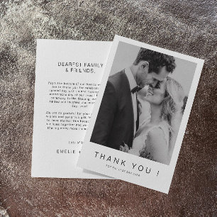 Mr. and Mrs. Foto Wedding Danke Foil Card