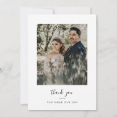 Mr. and Mrs. Foto Wedding Danke Foil Card (Vorderseite)