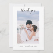Mr. and Mrs. Foto Wedding Danke Foil Card (Vorderseite)