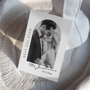 Mr. and Mrs. Foto Wedding Dankeschön Karte