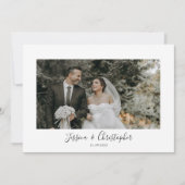 Mr. and Mrs. Foto Wedding Dankeschön Karte (Vorderseite)