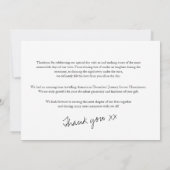 Mr. and Mrs. Foto Wedding Dankeschön Karte (Rückseite)