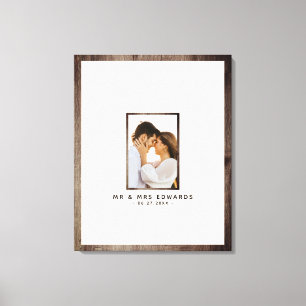 Mr. And Mrs Foto Wedding Guest Book Canvas Print Leinwanddruck