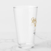 Mr. and Mrs Gold Glitzer Gastgeschenk Hochzeit Gif Glas (Rechts)