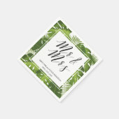 Mr. and mrs Green Blätter Hochzeitspapiere Serviet Serviette (Ecke)