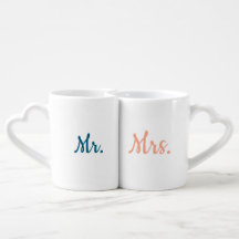 Mr. and Mrs./Hubby and Wifey coffee mugs