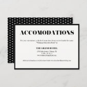 Mr. and Mrs Modern Bold Wedding Accommodation Card Begleitkarte (Vorne/Hinten)