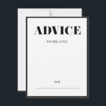 Mr. and Mrs Modern Bold Wedding Advice Card Hinweiskarte<br><div class="desc">Personalisieren Sie den benutzerdefinierten Text oben. Sie können auch auf "Weiter anpassen" klicken,  um weitere Änderungen vorzunehmen und jeden Text zu entfernen. Weitere Koordinationsgegenstände finden Sie in unserer Kollektion "Mr. and Mrs Modern Bold".</div>