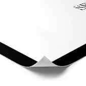 Mr. and Mrs Modern Bold Wedding Guest Book Poster (Ecke)