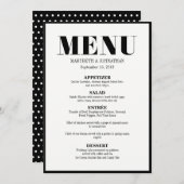 Mr. and Mrs Modern Bold Wedding Menu Card Menükarte (Vorne/Hinten)