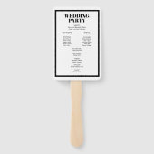 Mr. and Mrs Modern Bold Wedding Program Hand Fan Fächer (Rückseite)