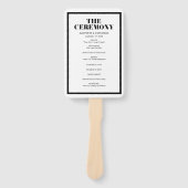 Mr. and Mrs Modern Bold Wedding Program Hand Fan Fächer (Vorderseite)