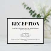 Mr. and Mrs Modern Bold Wedding Reception Card Einladung (Stehend Vorderseite)