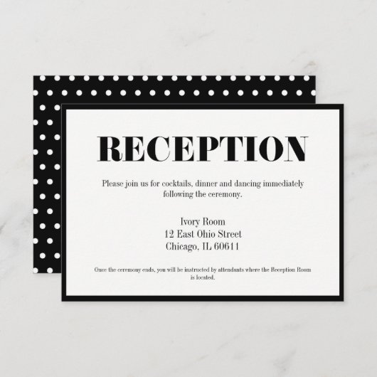 Mr. and Mrs Modern Bold Wedding Reception Card Einladung (Vorne/Hinten)