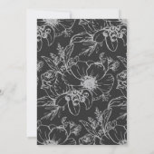 Mr. and Mrs Modern Calligraphy Schwarz-weiß Weddin Einladung (Rückseite)