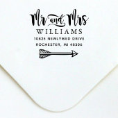 Mr. and Mrs. Modern Handwriting Script Wedding Permastempel