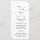 Mr. and Mrs., Moderne Hochzeitsfeier Programm (Vorne/Hinten)