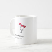 Mr And Mrs Mugs 5th Wedding Anniversary Keepsake Kaffeetasse (Vorderseite Links)