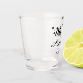 Mr and Mrs - Name - Weddind date Schnapsglas (Links)