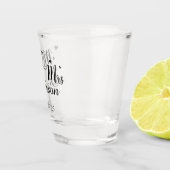 Mr and Mrs - Name - Weddind date Schnapsglas (Rechts)