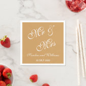 Mr. and Mrs. Napkins Gold Wedding Serviette (Beispiel)