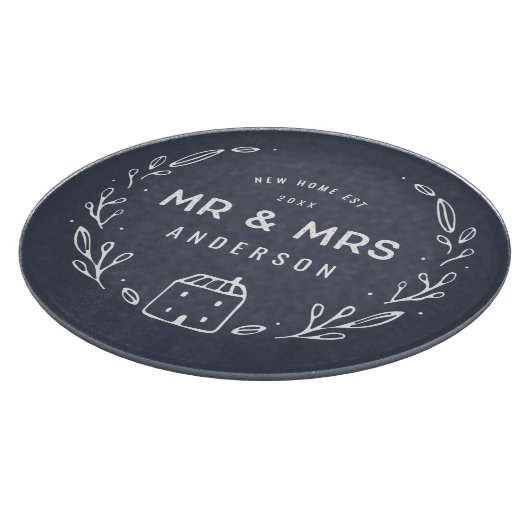 Mr. and Mrs New Zuhause Schneidebrett (Ecke)
