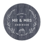 Mr. and Mrs New Zuhause Schneidebrett (Vorderseite)