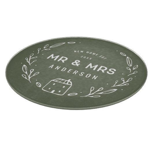 Mr. and Mrs New Zuhause Schneidebrett (Ecke)